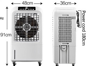 150W 220V ইন্ডাস্ট্রিয়াল ওয়াটার এয়ার কুলার 7.5H রিমোট কন্ট্রোল টাইমার এয়ার কন্ডিশনার