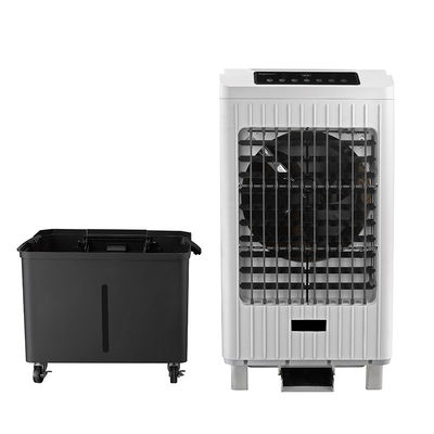 প্লাস্টিকের পোর্টেবল ওয়াটার এয়ার কুলার 110W 45L জলের ট্যাঙ্ক 55 এম 2 প্রযোজ্য অঞ্চল