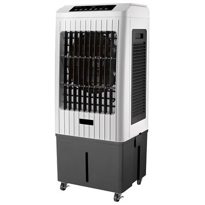 প্লাস্টিকের পোর্টেবল ওয়াটার এয়ার কুলার 110W 45L জলের ট্যাঙ্ক 55 এম 2 প্রযোজ্য অঞ্চল