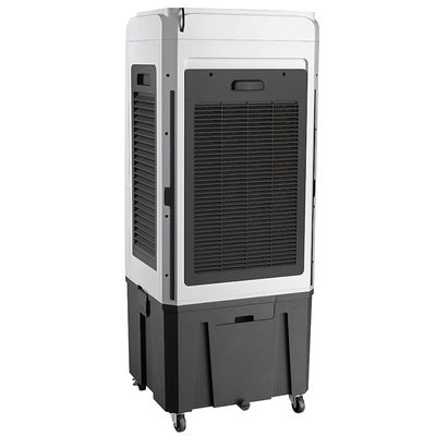 প্লাস্টিকের পোর্টেবল ওয়াটার এয়ার কুলার 110W 45L জলের ট্যাঙ্ক 55 এম 2 প্রযোজ্য অঞ্চল